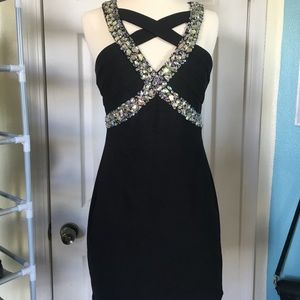 Knee Length Black Homecoming Dress